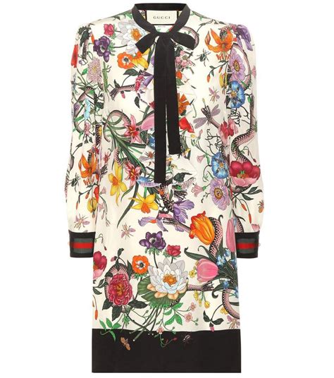 gucci floral mini dress